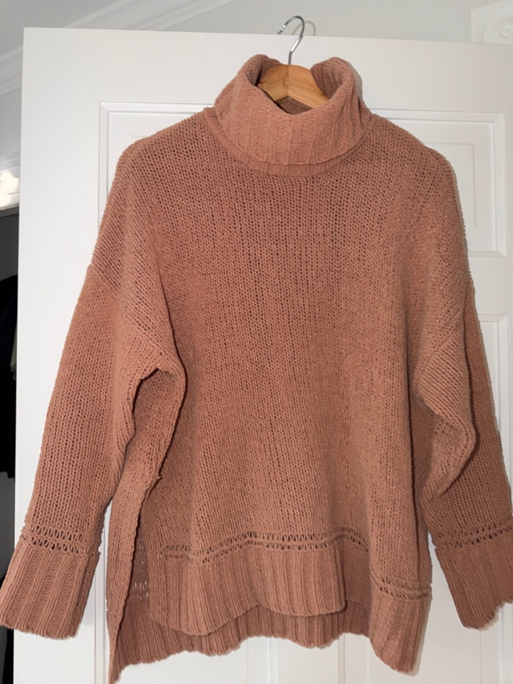 aerie Dusty Rose Oversized Turtleneck Sweater